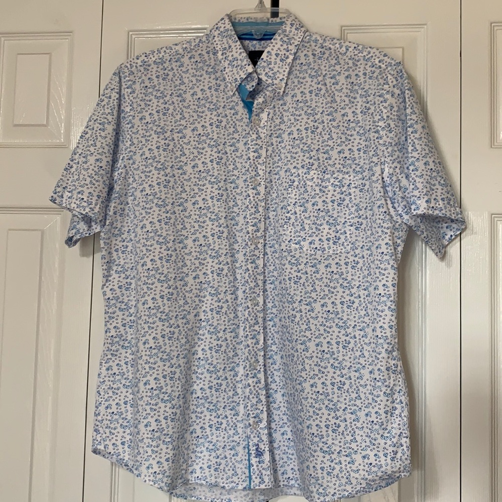 White Floral Button Down